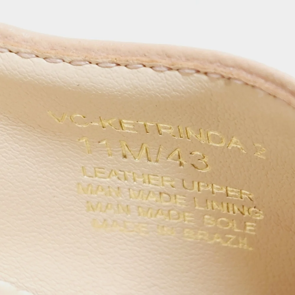 Vince Camuto Women's Tan Pointed-Toe Ankle Strap Heels